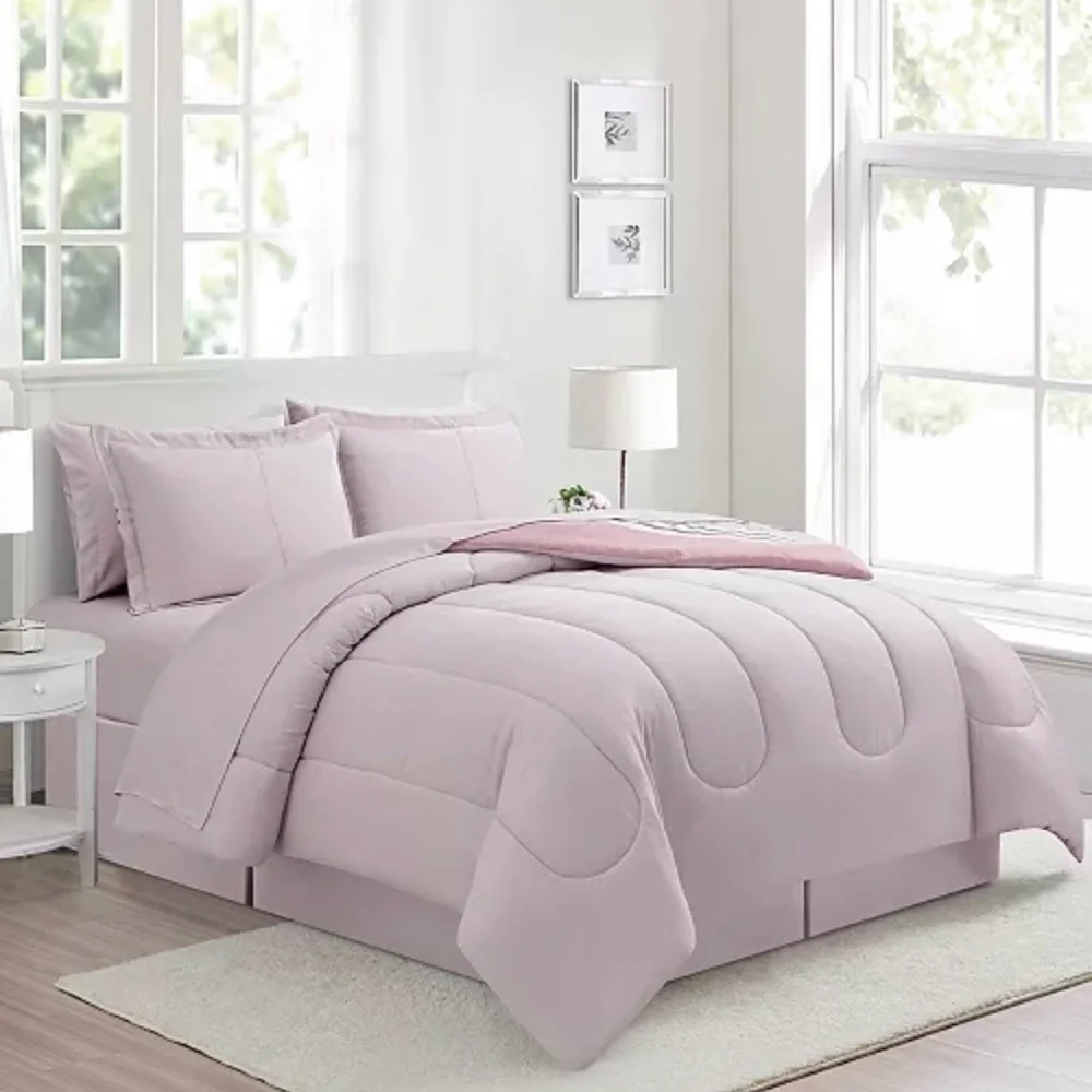 Reversible Color block w a seaside vibe, the Aiden comforter Set.